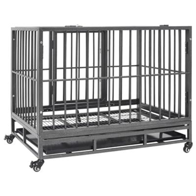 VidaXL Hondenbench met wielen 92x62x76 cm staal VidaXL Hondenbench met wielen 92x62x76 cm staal