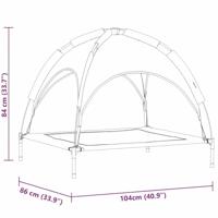 VidaXL Hondenbed zilvergrijs 104 x 86 x 84,5 cm staal - thumbnail