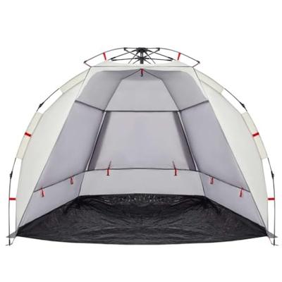 VidaXL Strandtent 2-persoons waterdicht snelontgrendeling grijs VidaXL Strandtent 2-persoons waterdicht snelontgrendeling grijs
