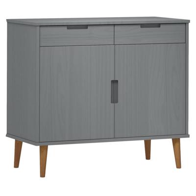 Dressoir MOLDE 90x40x80 cm massief grenenhout grijs