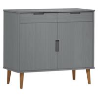 Dressoir MOLDE 90x40x80 cm massief grenenhout grijs - thumbnail