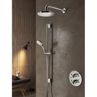 Hotbath Get Together IBS3AGN inbouwdouche met 3s handdouche, 15cm plafondbuis, 30cm hoofddouche en glijstang geborsteld nikkel - thumbnail