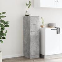 Apothekerskast 30x41x118 cm bewerkt hout betongrijs - thumbnail