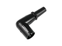 Hicon HI-X3RM-M XLR-connector Stekker, haaks Aantal polen: 3 Zwart 1 stuk(s) - thumbnail