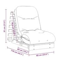 Futon slaapbank met matras 60x206x11 cm massief douglashout - thumbnail