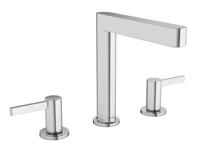 Hansgrohe Wastafelmengkraan Finoris 3-gats 160 met Push-Open Waste Chroom - thumbnail