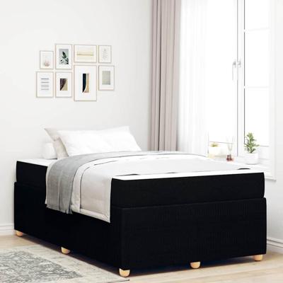 Bedframe met matras met matras Zwart 120 x 190 cm Stof
