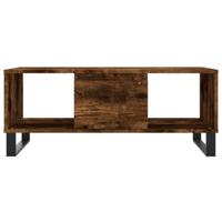 Salontafel 90x50x36,5 cm bewerkt hout gerookt eikenkleurig - thumbnail