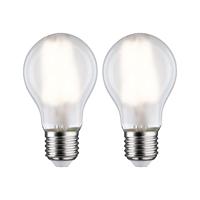 Paulmann 28924 LED-lamp Energielabel E (A - G) E27 Peer 7 W = 60 W Neutraalwit (Ø x h) 60 mm x 106 mm 2 stuk(s) - thumbnail