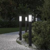 Bolderverlichting met stopcontact 3 stuks 80 cm roestvrij staal IP44 - thumbnail