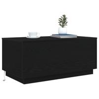 Salontafel met LED-verlichting 90x50x40 cm zwart eiken - thumbnail