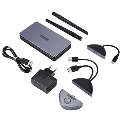 SpeaKa Professional SP-TR-500 Draadloos Full HD presentatiesysteem 30 m 5 GHz, 2.4 GHz 1920 x 1080 Pixel Veilige draadloze overdracht