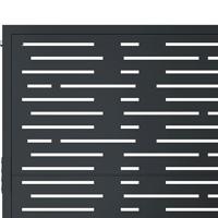 Poort 105x130 cm met vierkant staal antracietkleurig - thumbnail