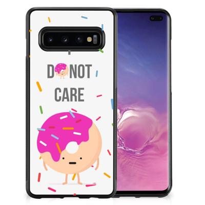 Samsung Galaxy S10+ Silicone Case Donut Roze