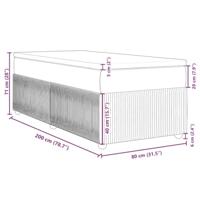 Boxspring met matras fluweel donkergroen 80x200 cm - thumbnail