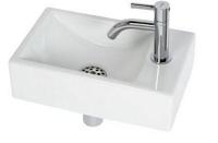 Plieger Fonteinset Austin 37x23 cm Wit Kraangat Rechts - thumbnail