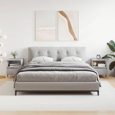 Nachtkastjes 2 st 40x35x50 cm bewerkt hout betongrijs Nachtkastjes 2 st 40x35x50 cm bewerkt hout betongrijs