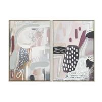 Schilderij DKD Home Decor 63 x 4,5 x 93 cm Abstract Stads (2 Stuks) - thumbnail