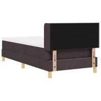 Boxspring bed met matras Donkerbruin en Wit 100 x 200 cm Stof - thumbnail