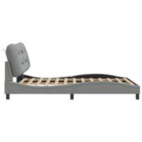 Bedframe zonder matras stof lichtgrijs 140x200 cm - thumbnail