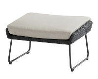 Avila voetenbank met kussen - Polyloom antraciet | 4 Seasons Outdoor - thumbnail