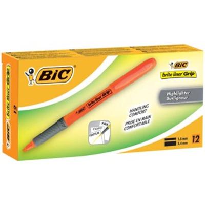 Bic markeerstift Highlighter Grip oranje, doos van 12 stuks