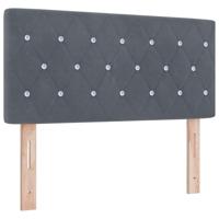 Boxspringbed met matras fluweel donkergrijs 100x200 cm - thumbnail