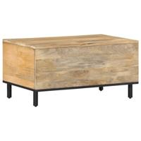 Salontafel 80x50x40 cm massief mangohout - thumbnail