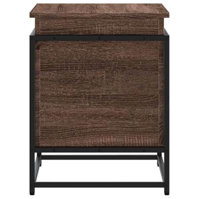 VidaXL Opbergbox met deksel 60x40x51,5 cm bewerkt hout bruin eiken - thumbnail