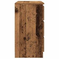 Dressoir met lade 71x35x65 cm spaanplaat oud hout - thumbnail