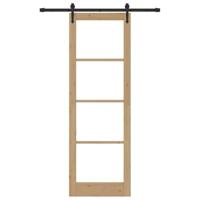 Schuifdeur ORKDAL Bruin 78 x 232 cm Hout en metaal - thumbnail