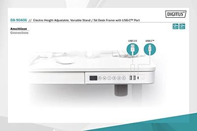 Digitus DA-90406 Zit-sta-bureau Hoogte (max.): 1.21 cm