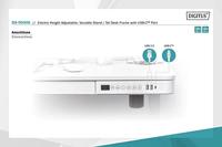 Digitus DA-90406 Zit-sta-bureau Hoogte (max.): 1.21 cm - thumbnail