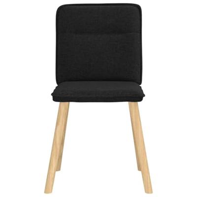 Eetkamerstoelen 6 st stof zwart