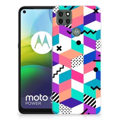 Motorola Moto G9 Power | TPU Hoesje | Blokken Kleurrijk