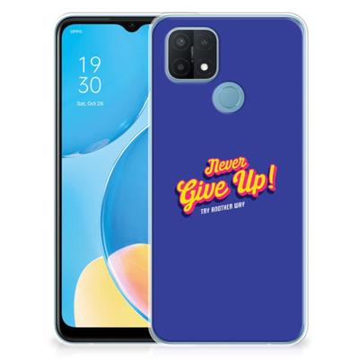 OPPO A15 | Siliconen hoesje | met naam Never Give Up OPPO A15 | Siliconen hoesje | met naam Never Give Up