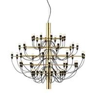 Flos 2097|50 by Gino Sarfatti kroonluchter Ø100 opaal messing - thumbnail