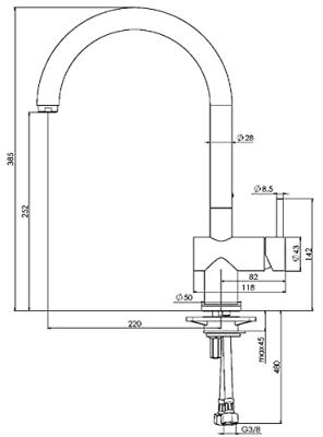 Reginox Flint White keukenkraan