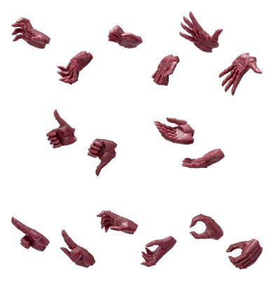 Megalomaria Unlimited Universe Model Kit Accessory Set Ex Hand Unit Male Type A Red Ver.
