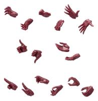 Megalomaria Unlimited Universe Model Kit Accessory Set Ex Hand Unit Male Type A Red Ver. - thumbnail
