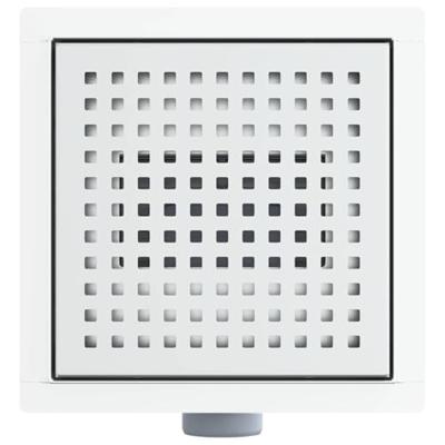 VidaXL Dot doucheafvoer zilver 20 x 20 cm roestvrij staal 304