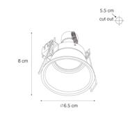 QAZQA Moderne inbouwspot zwart met goud GU10 35mm IP44 - Dept - thumbnail