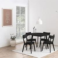 Lisomme Jade Houten Eetkamerstoel Zwart - thumbnail