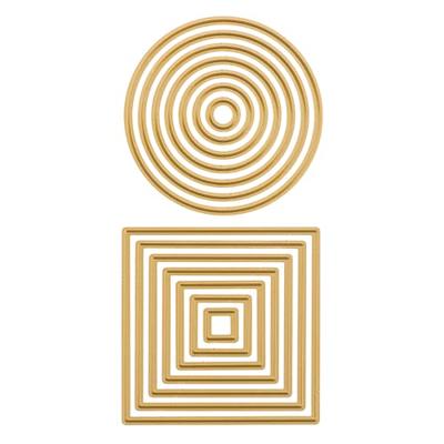 Vaessen Creative • mini snij- en embossingmallen ronde banners & labels 11st.