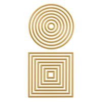 Vaessen Creative • mini snij- en embossingmallen ronde banners & labels 11st. - thumbnail