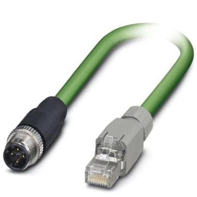 Phoenix Contact 1403496 M12 / RJ45 Netwerkkabel, patchkabel CAT 5e SF/UTP 3.00 m Groen Vlambestendig 1 stuk(s)