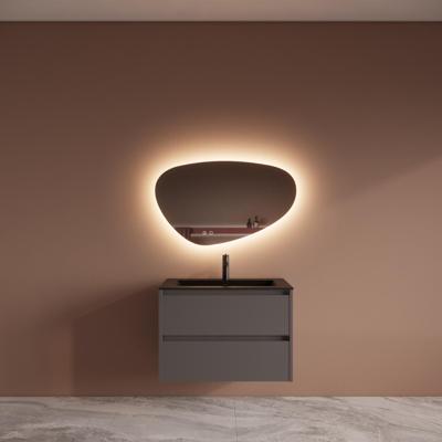 Badmeubelset BWS Riga Met Asia Wastafel Mat Zwart 80 cm Leigrijs Boss & Wessing Badmeubelset BWS Riga Met Asia Wastafel Mat Zwart 80 cm Leigrijs Boss & Wessing