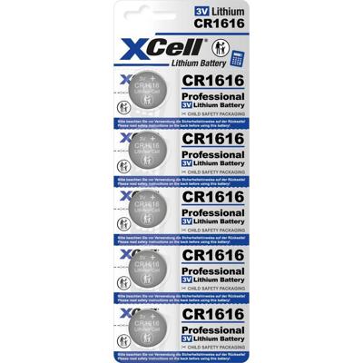 XCell Knoopcel CR1616 3 V 5 stuk(s) 50 Lithium CR1616-B5