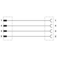 Phoenix Contact 1693571 Sensor/actuator connector, geassembleerd M12 Aantal polen (sensoren): 4 Stekker, recht, Bus, recht 2.00 m 1 stuk(s) - thumbnail