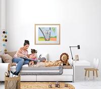 Dreambaby Nicole Bed Barriere - Bedden en platte bedden - meten van 150 cm breed en 50 cm hoog - grijs - thumbnail
